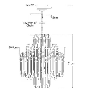 ADELE FOUR-TIER WATERFALL - Brass chandelier by Visual Comfort Europe - view 3